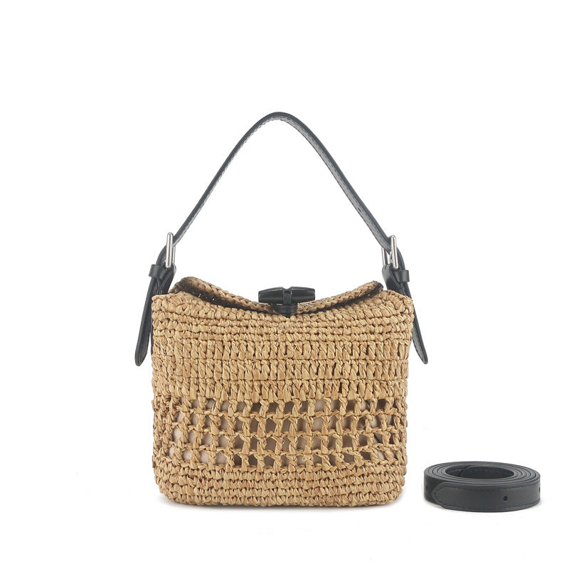 Women's Raffia Handmade Crochet Woven Summer Lazy Large Bags