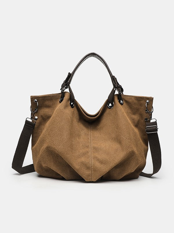 Women's Commuter Lazy Style Large Capacity Canvas Tote Bag