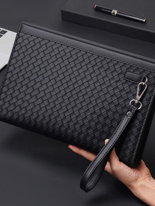 Men's Woven Pattern Large Capacity Business Envelope Bags