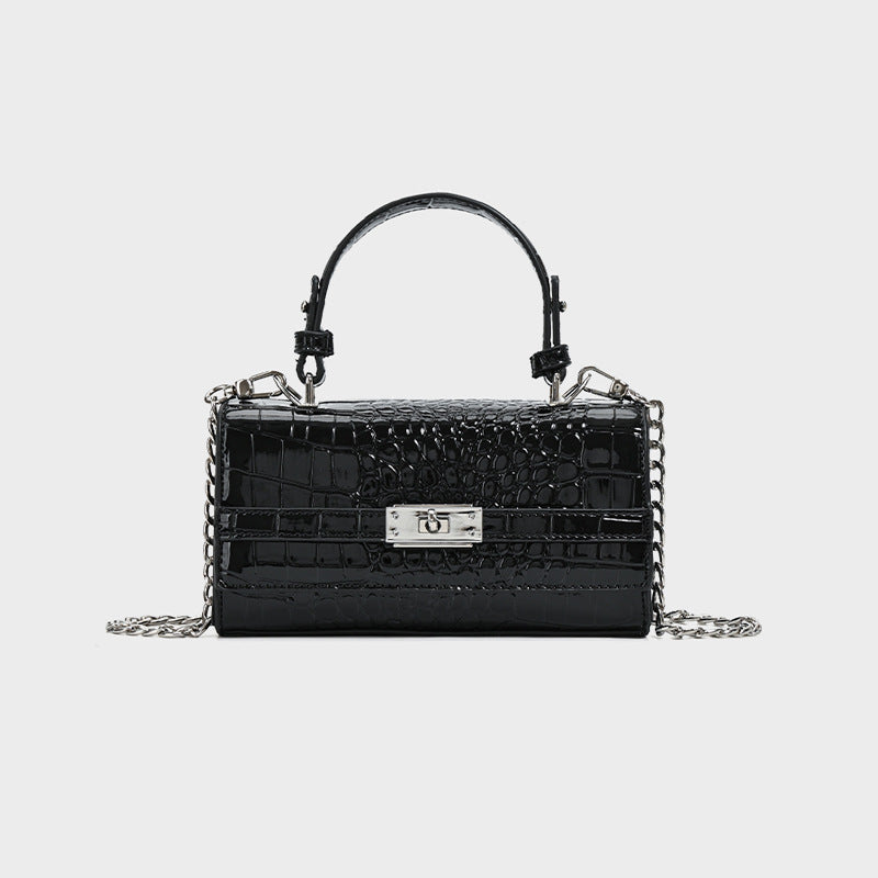 Women's Niche Fashion Kelly Crocodile Pattern Commuter Small Square Bag