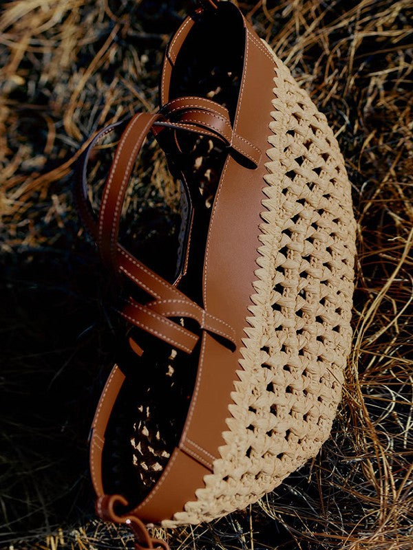 Women's Retro Artistic Fashion Large Capacity Straw Woven Handbags