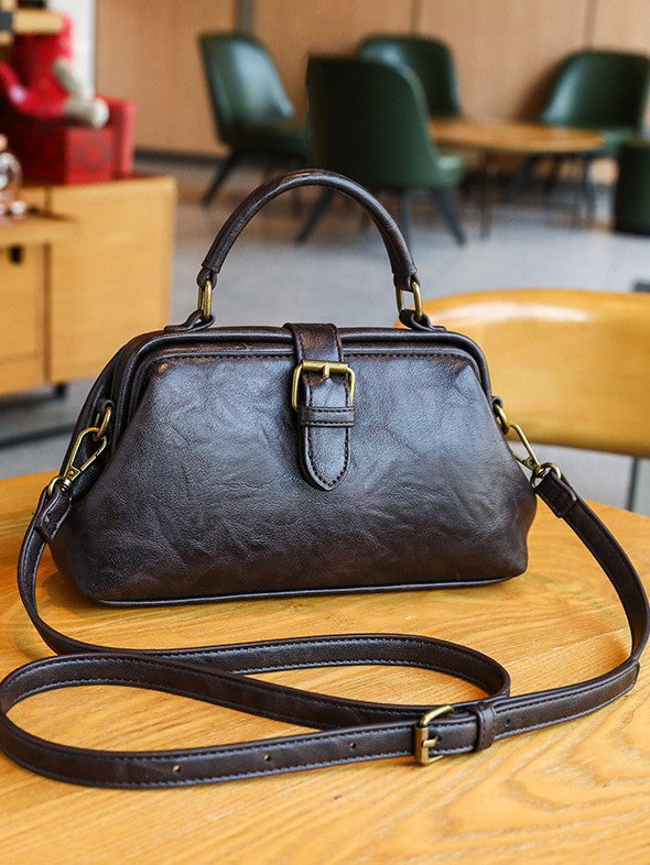 Comfortable Women's Fashion Retro High-grade Clip Handbags