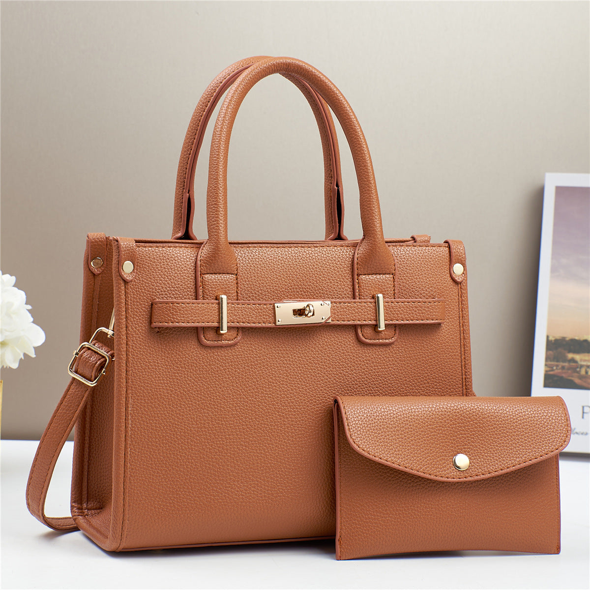 Women's Elegant Grandma Large Capacity Soft Leather Women's Handbag