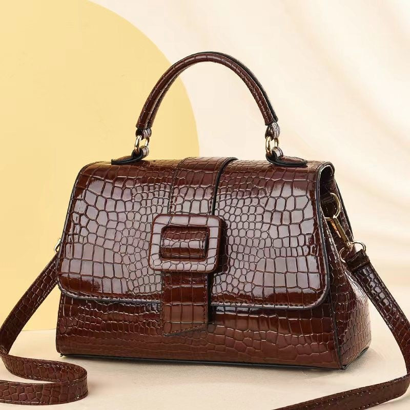Women's Stone Pattern Fashion Trendy High-grade Large Capacity Women's Handbag