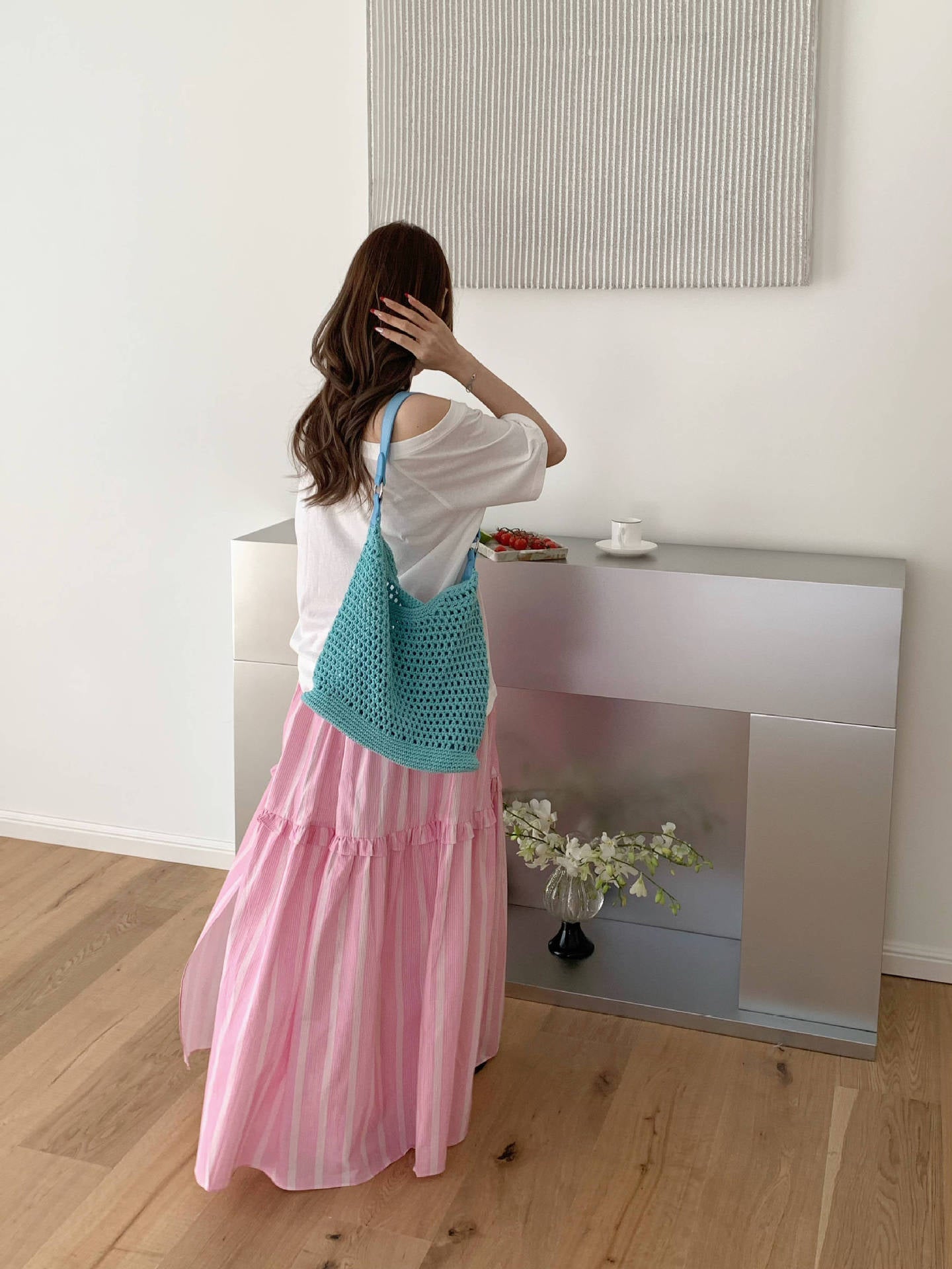 Women's Relaxed Korean Style Straw Vacation Large Capacity Bags