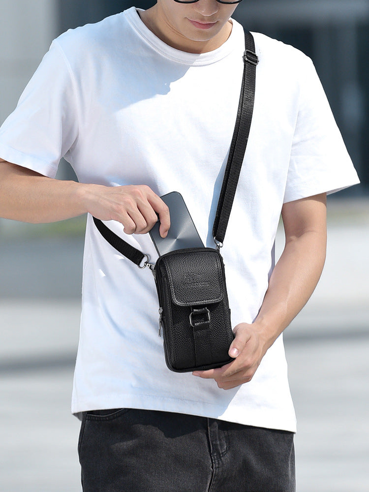 Men's Leather Multifunctional Fashion Waterproof Dustproof Change Bags
