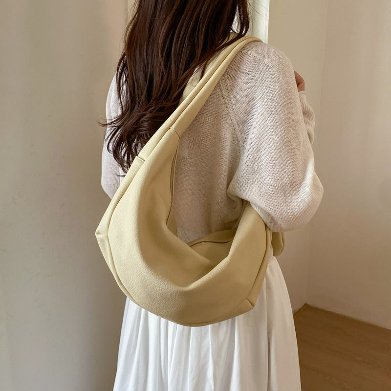 Women's Fashion Popular Solid Color Commuting Dumpling Women's Shoulder Bag