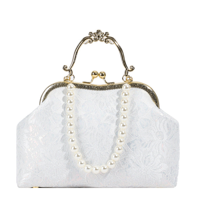 Style Embroidery Female Pearl Chain Super Coin Purses