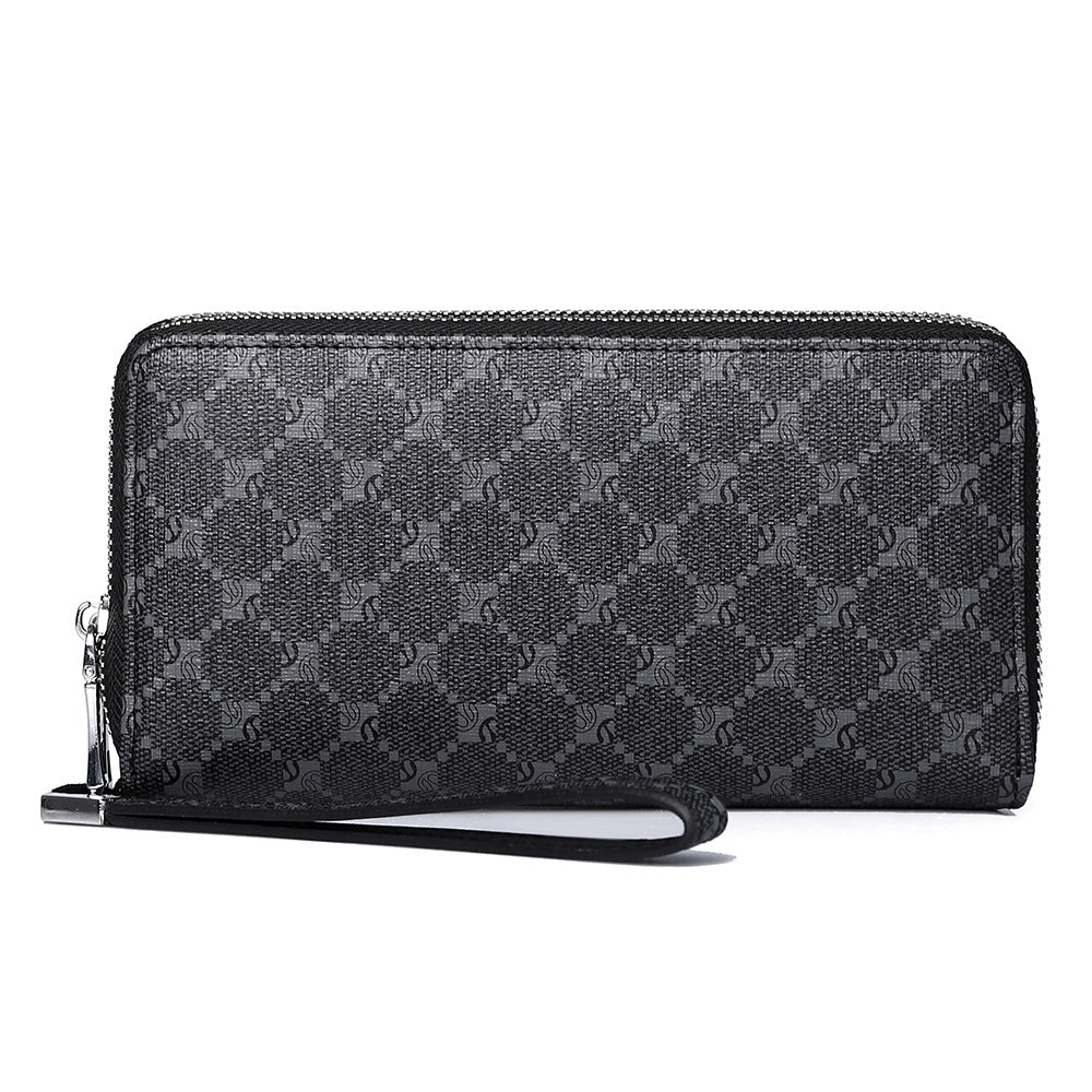 Men's Fashion Double Zip Large Capacity Business Men's Clutch