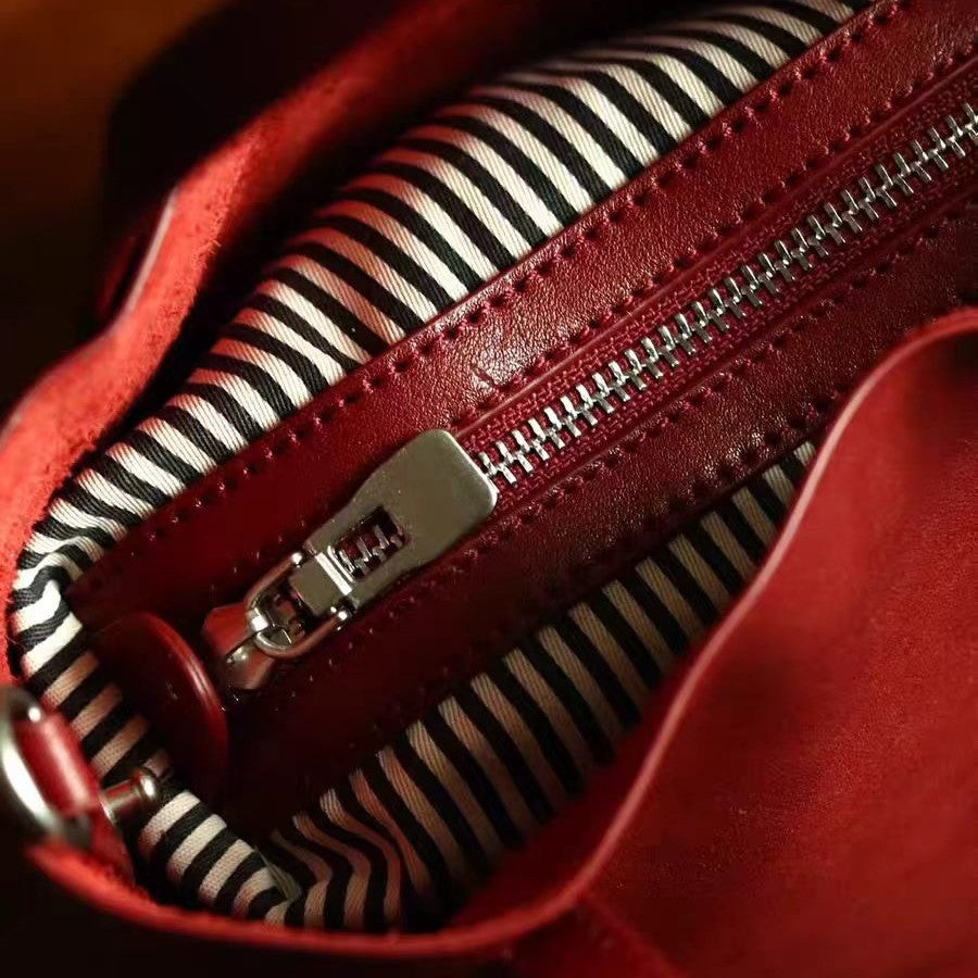 Women's Retro Red Korean Style One High-grade Women's Shoulder Bag