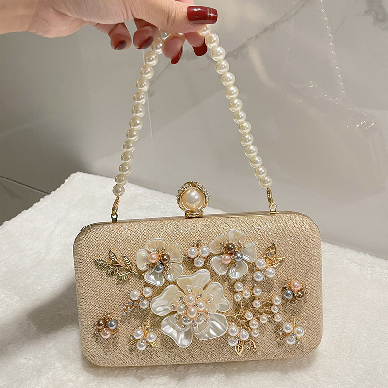 Durable Women's Pearl Cheongsam Portable Banquet Bags