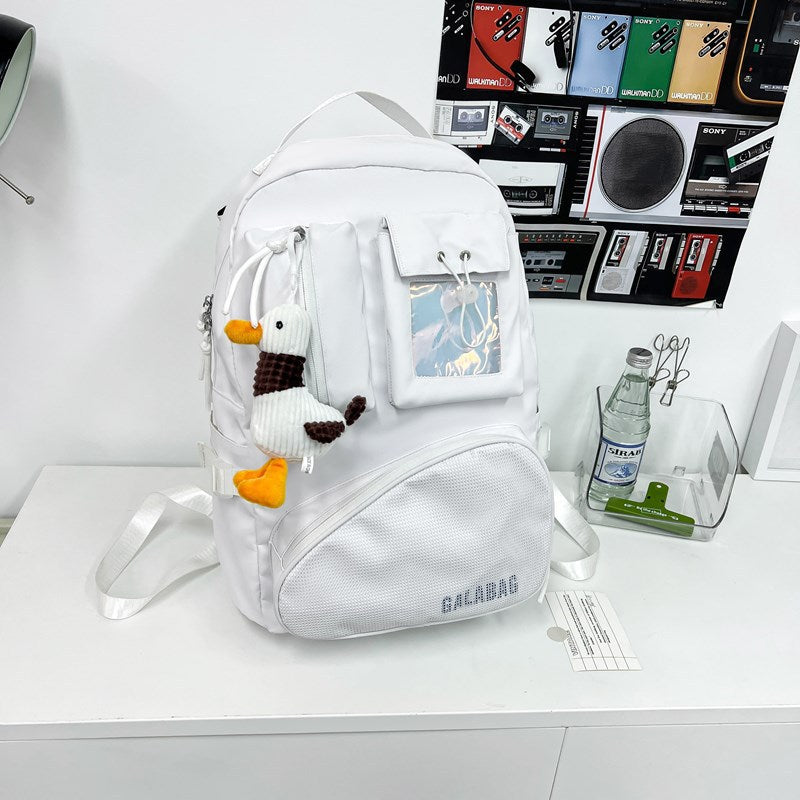 Large Capacity Female Niche Solid Color Male Good-looking Independent Sports Backpacks