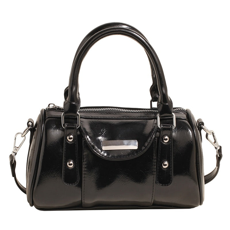 Design Boston Pillow Advanced Texture Fashion Western Women's Shoulder Bag