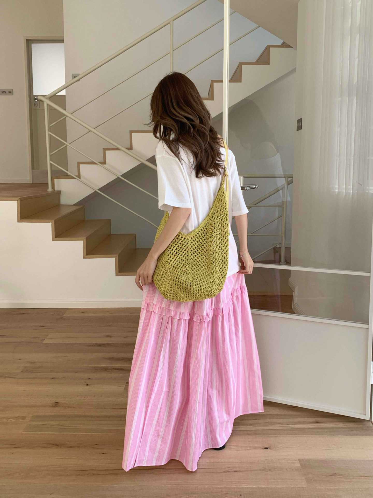Women's Beach Vacation Large Capacity Woven Korean Bags