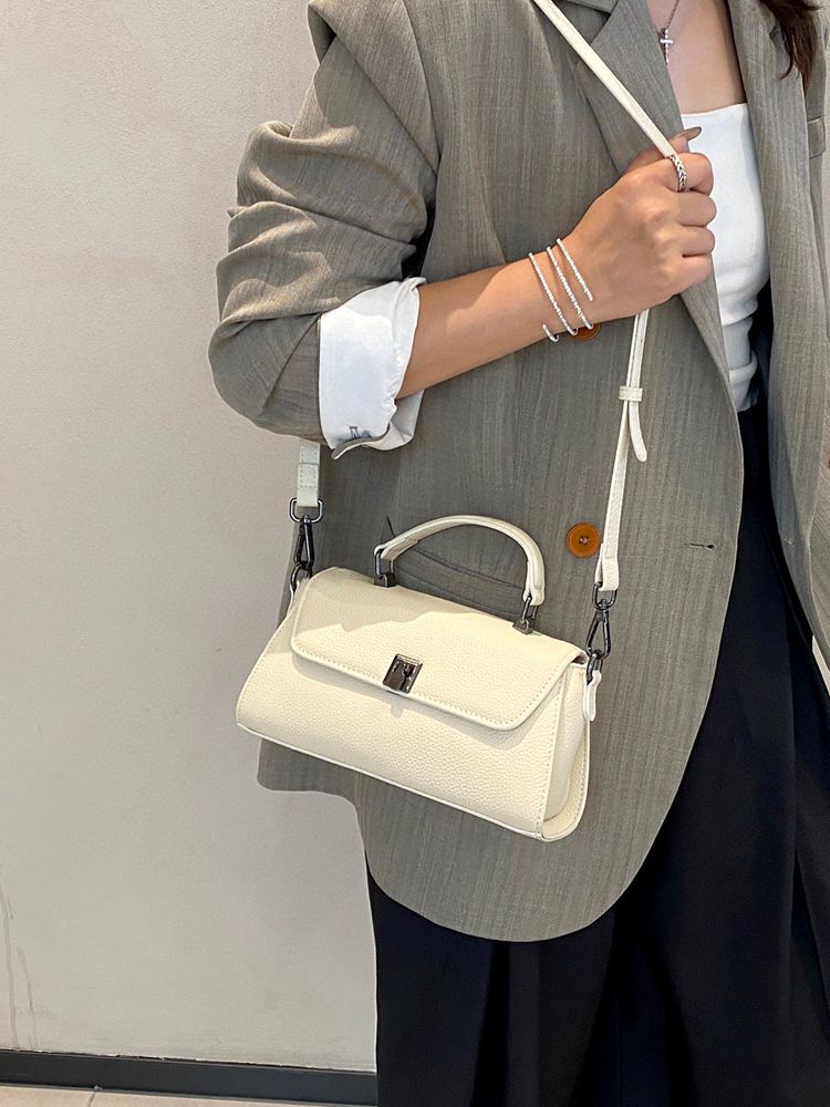 Women's Portable Female Lady Minority Genuine Leather Commuter Small Square Bag