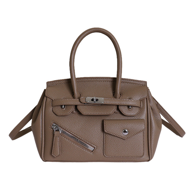 Kelly Retro Easy Matching Fashion Color Contrast Large Capacity Women's Messenger Bag