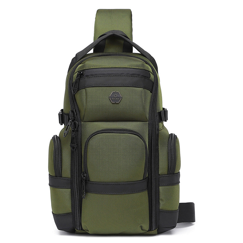Men's Oxford Cloth Waterproof Large Capacity High Men's Chest Bag