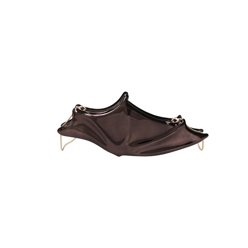 Metallic Glossy Butterfly Shape Clutch Fashion Dinner Bag