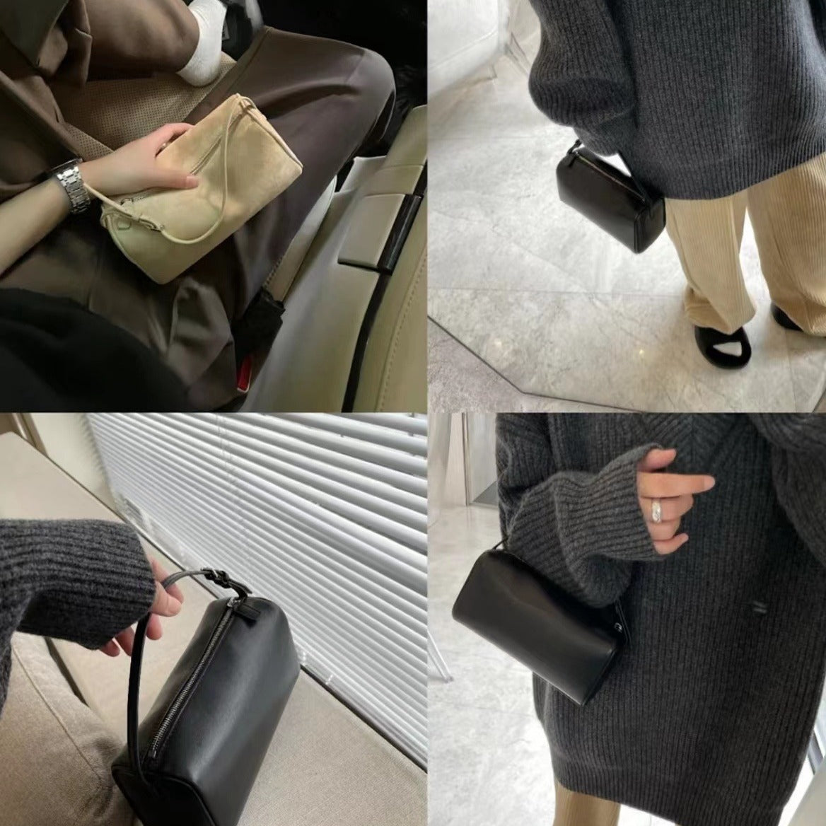 Pen Suede Leather Underarm Mini Pouch Women's Shoulder Bag