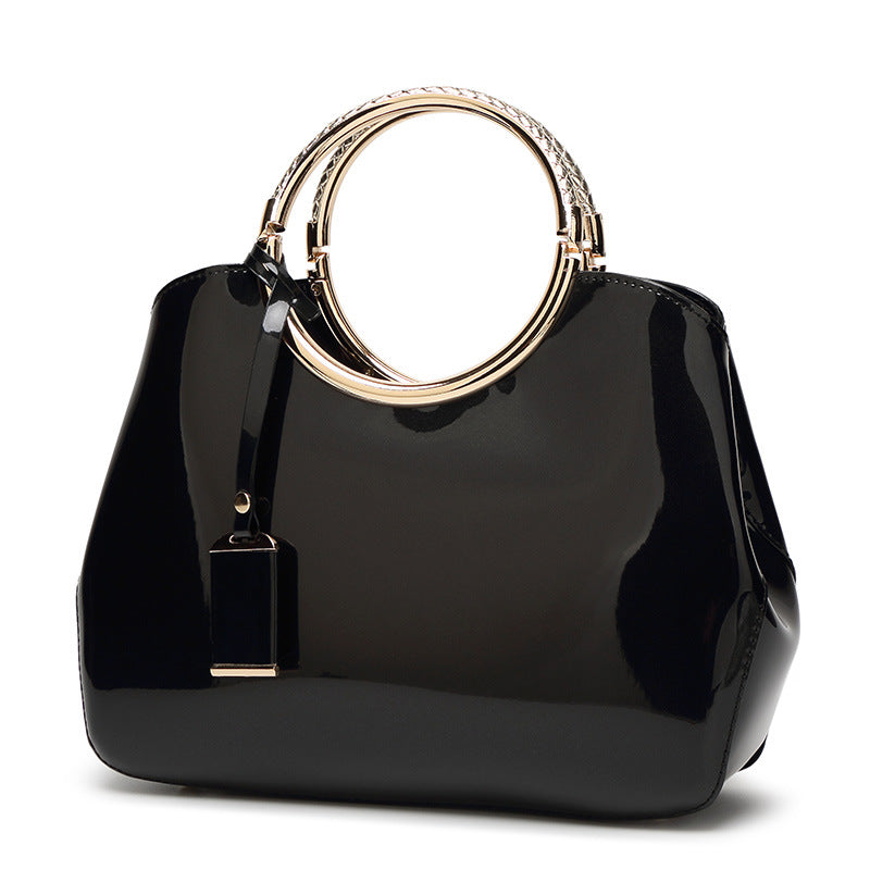 Women's Patent Leather Shiny Red Bridal Wedding Women's Handbag