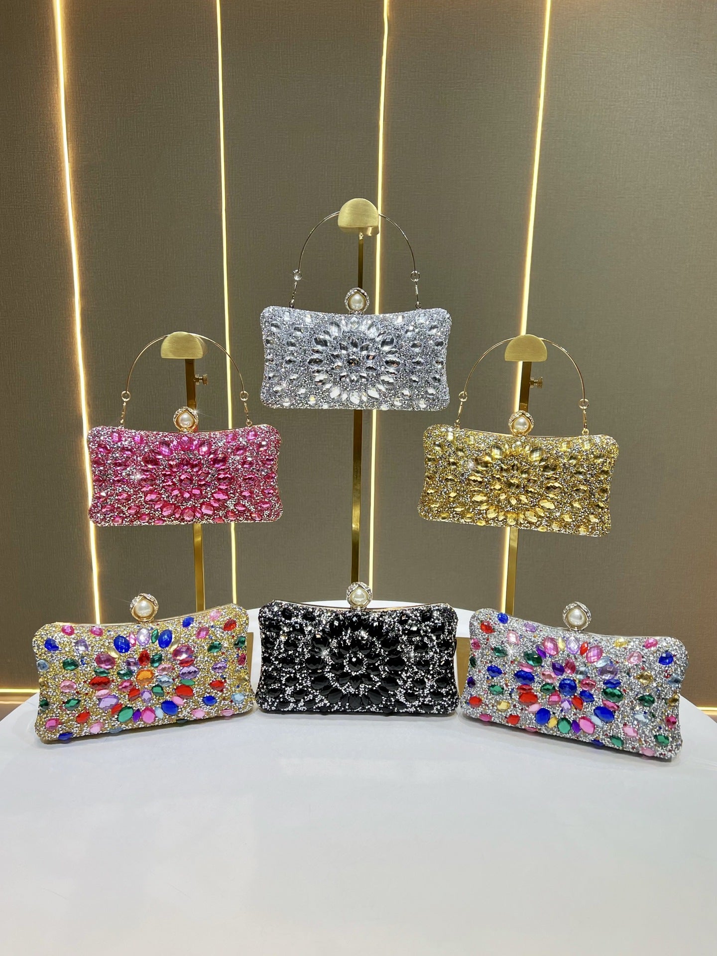 Women's High-grade Fashion Clutch Light Luxury Rhinestone Dinner Bag