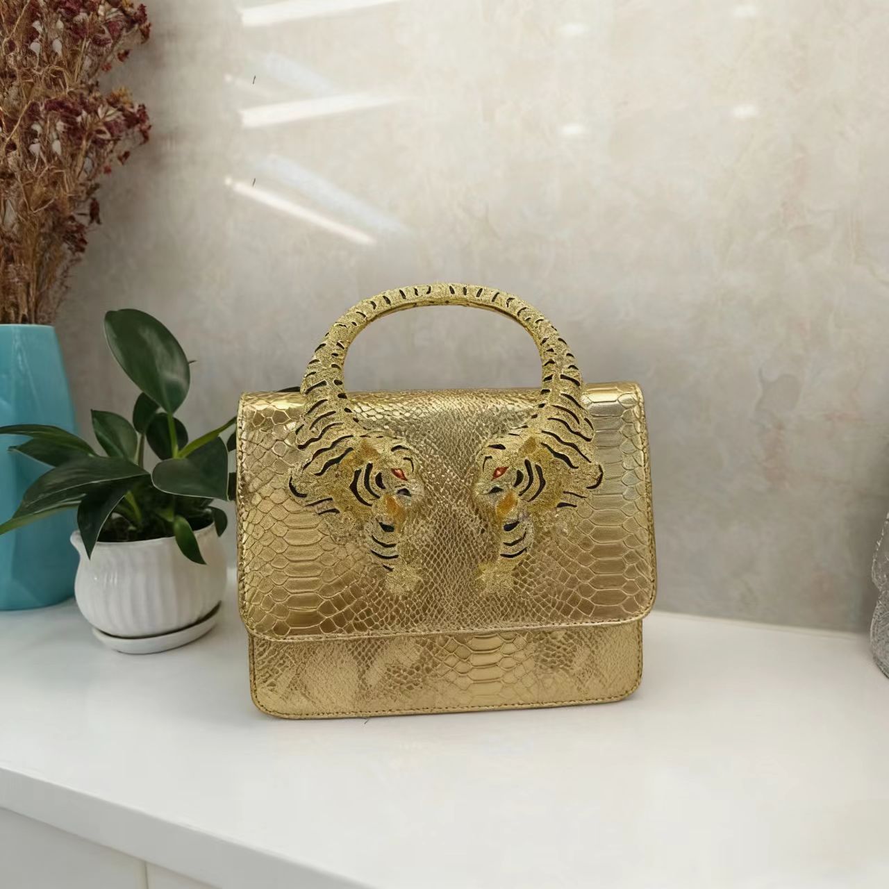 Fashion Creative Durable Tiger Crocodile Pattern Shoulder Bags