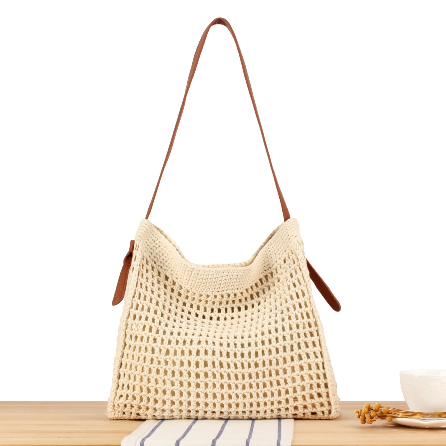 Women's Cotton String Hand-woven Daily Leisure Graphy Seaside Bags