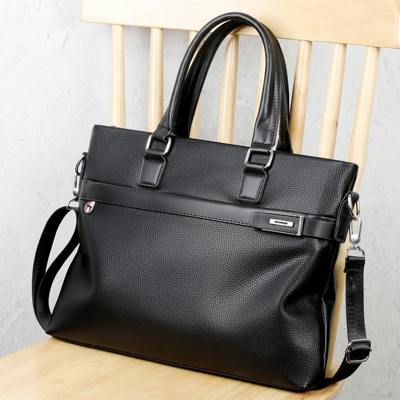 Men's Business Leather Computer Large Capacity Men's Bags