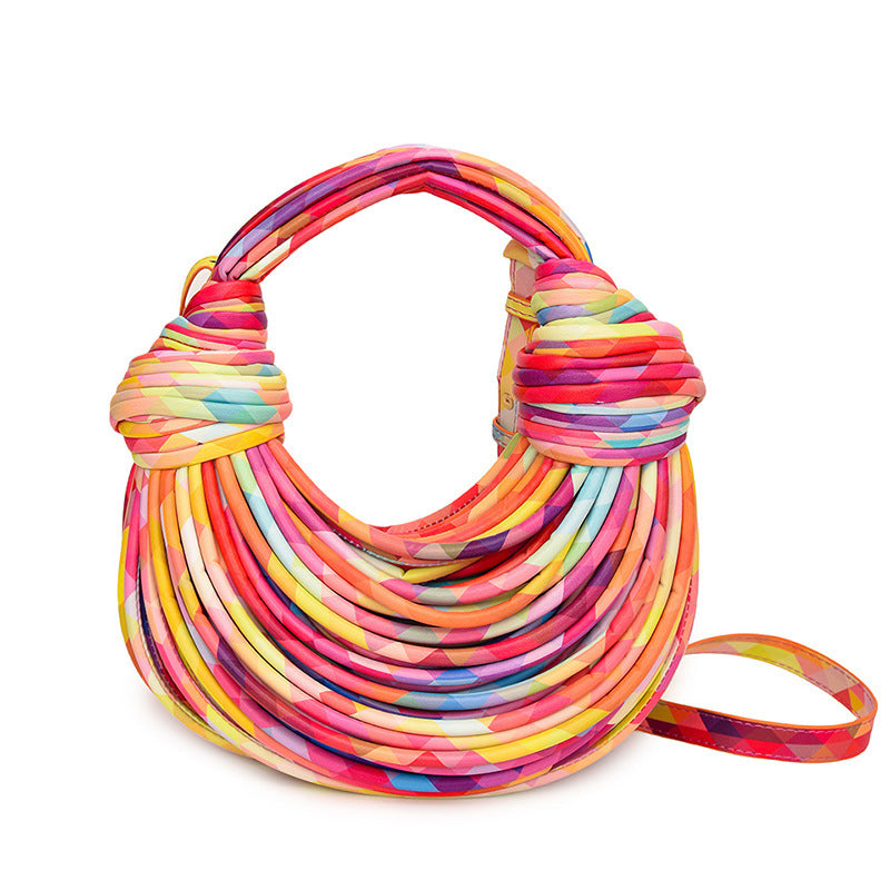 Women's Handmade Woven Special Creative Knotted Noodles Dumpling Bags