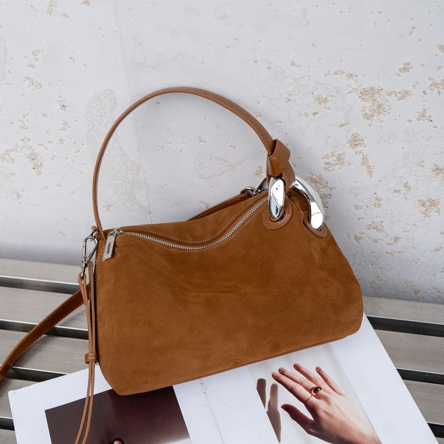 Temperament Leopard Print Soft High Sense Women's Handbag