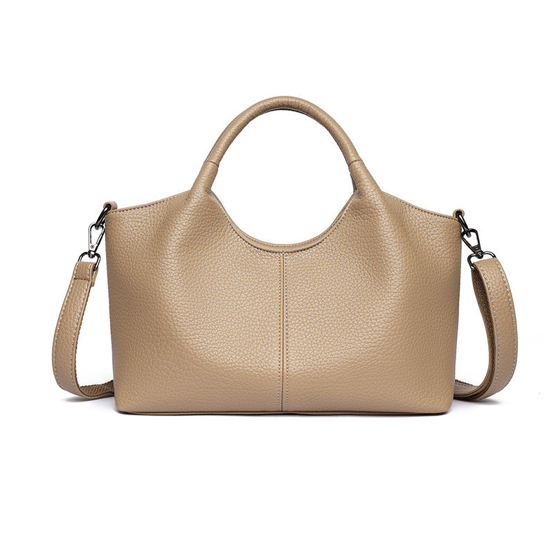 Women's Lightweight Commuter Texture Soft Leather Pouches Women's Shoulder Bag