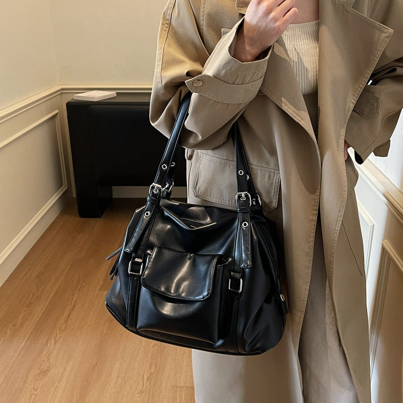 Women's Large Capacity Fashion Street Fan Bike Packet Commuter Tote Bag