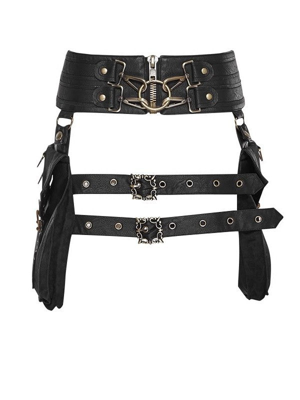 Women's Female Leather Mobile Retro Decorations Women's Chest Bag, Fanny Pack