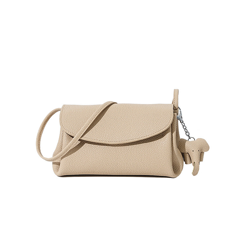 Women's Cowhide Genuine Leather Simple Mobile Fashion High Small Square Bags