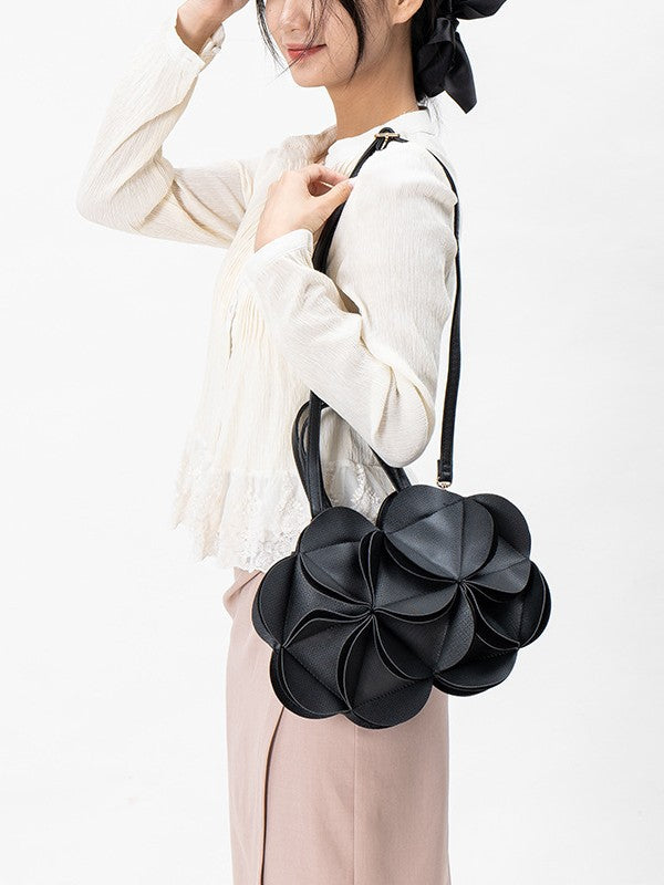 Women's Flower-shaped Creative Cute Pleated Korean Style Women's Messenger Bag
