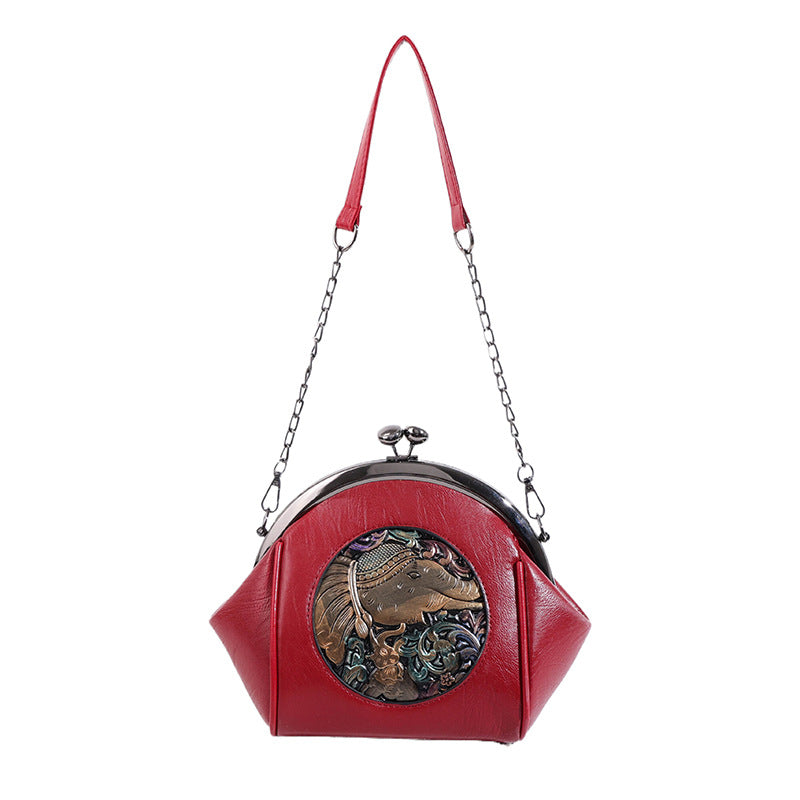 Women's Popular Design Fashion Shell Chain Contrast Women's Messenger Bag