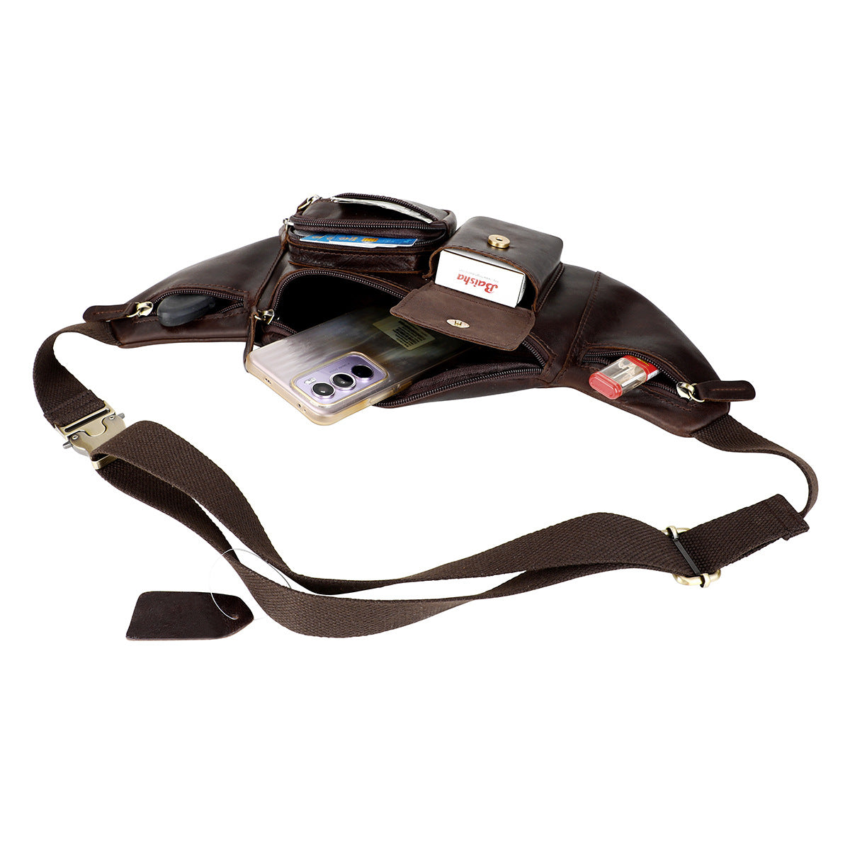 Crazy Horse Leather First Layer Out Cigarette Phone Bags
