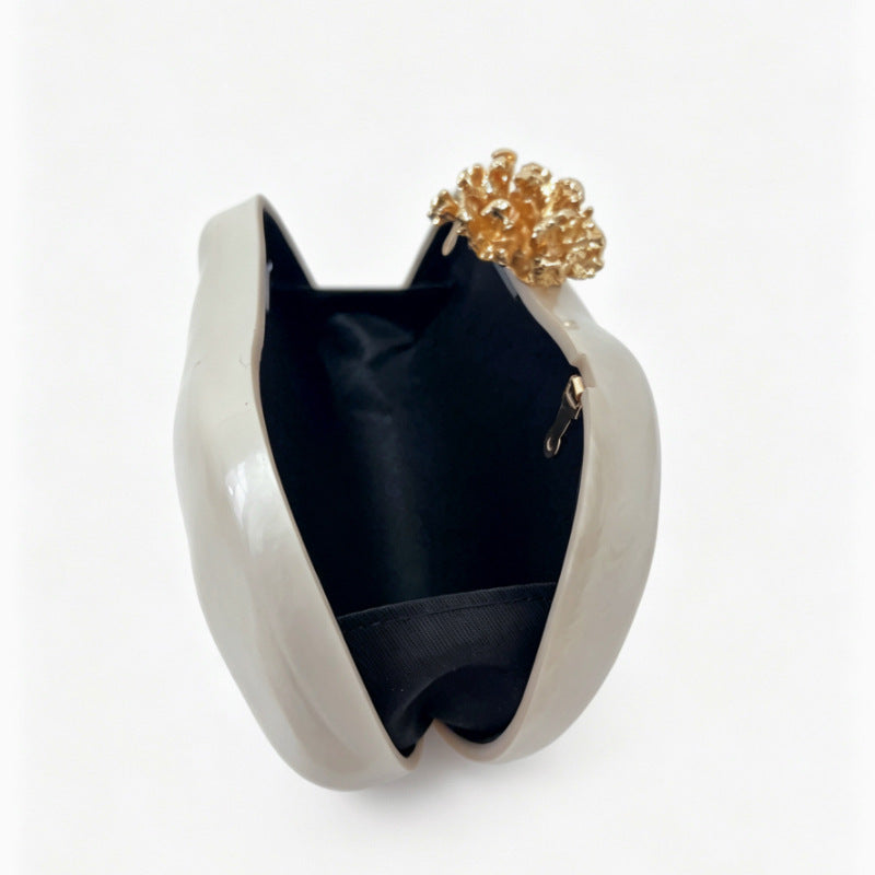 Alloy Flower Head Pressing Die Solid Color Acrylic Shaped Clutch Dinner Bag