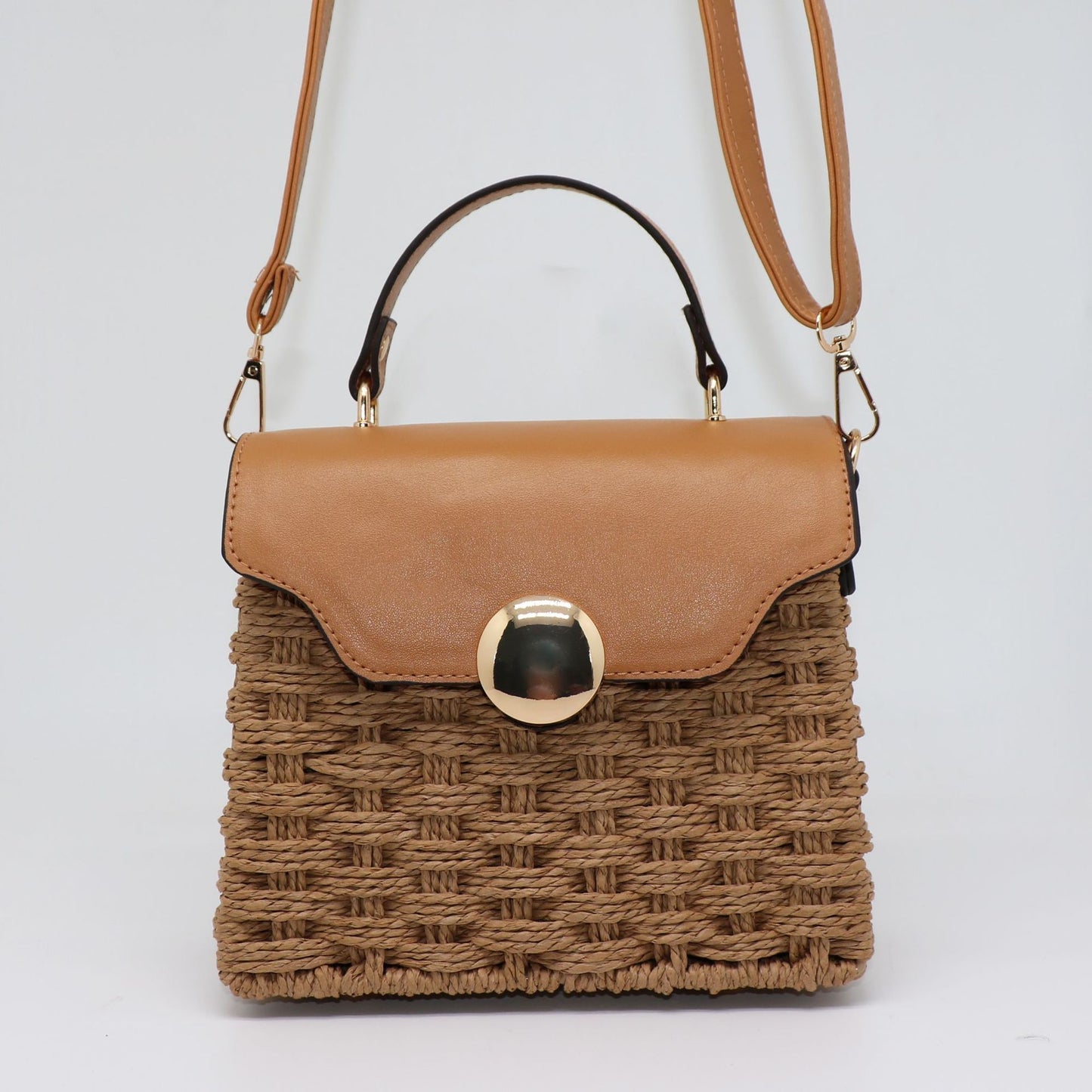 Unique Straw Vintage Mirror Woven Spring Bags