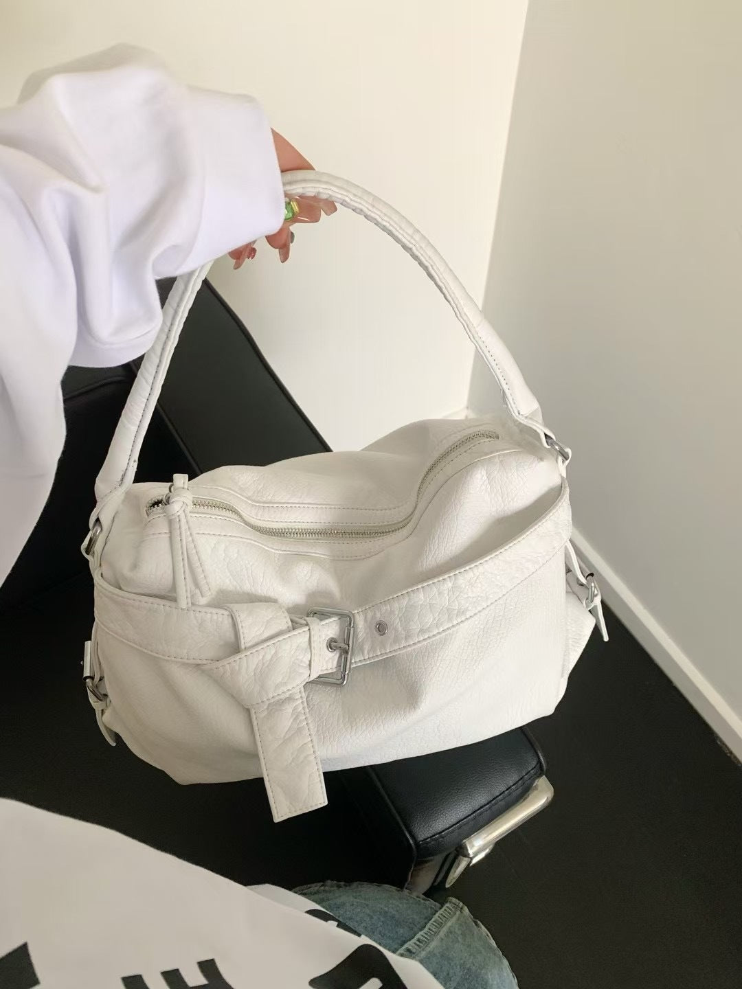 Capacity Soft Leather Retro Underarm Lazy Hot Women's Shoulder Bag