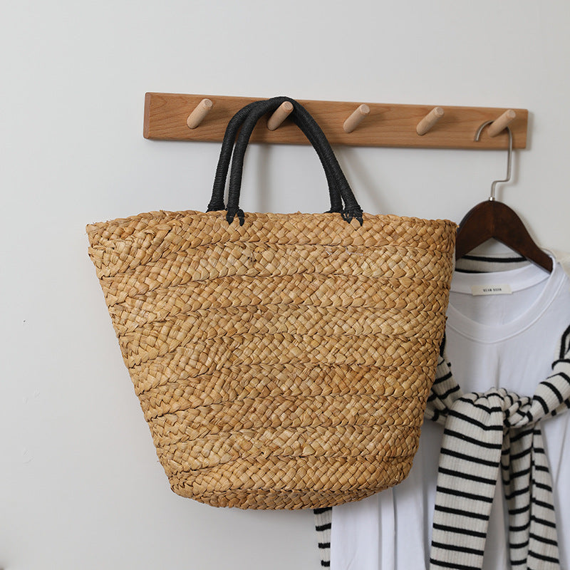 Korean Style Large Capacity Straw Simple Portable Natural Women's Handbag