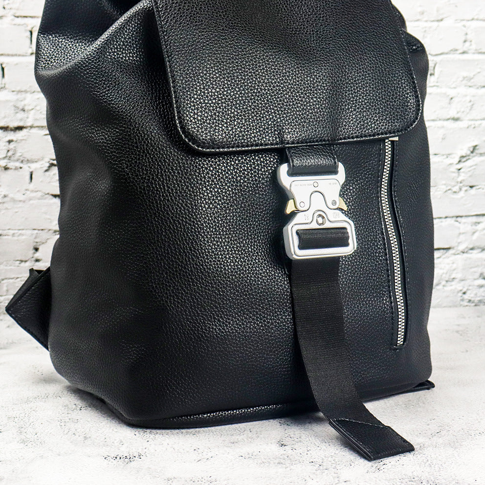 Women's & Men's Upgrade Black Nylon Function Couple Fashion Leisure Backpack