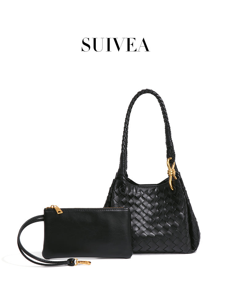 Women's Retro Hand-woven Parachute Vegetable Basket Composite Bags