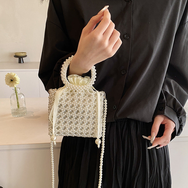 Fashion Fresh Mini Portable Female Springtide Hollow Beaded Bags