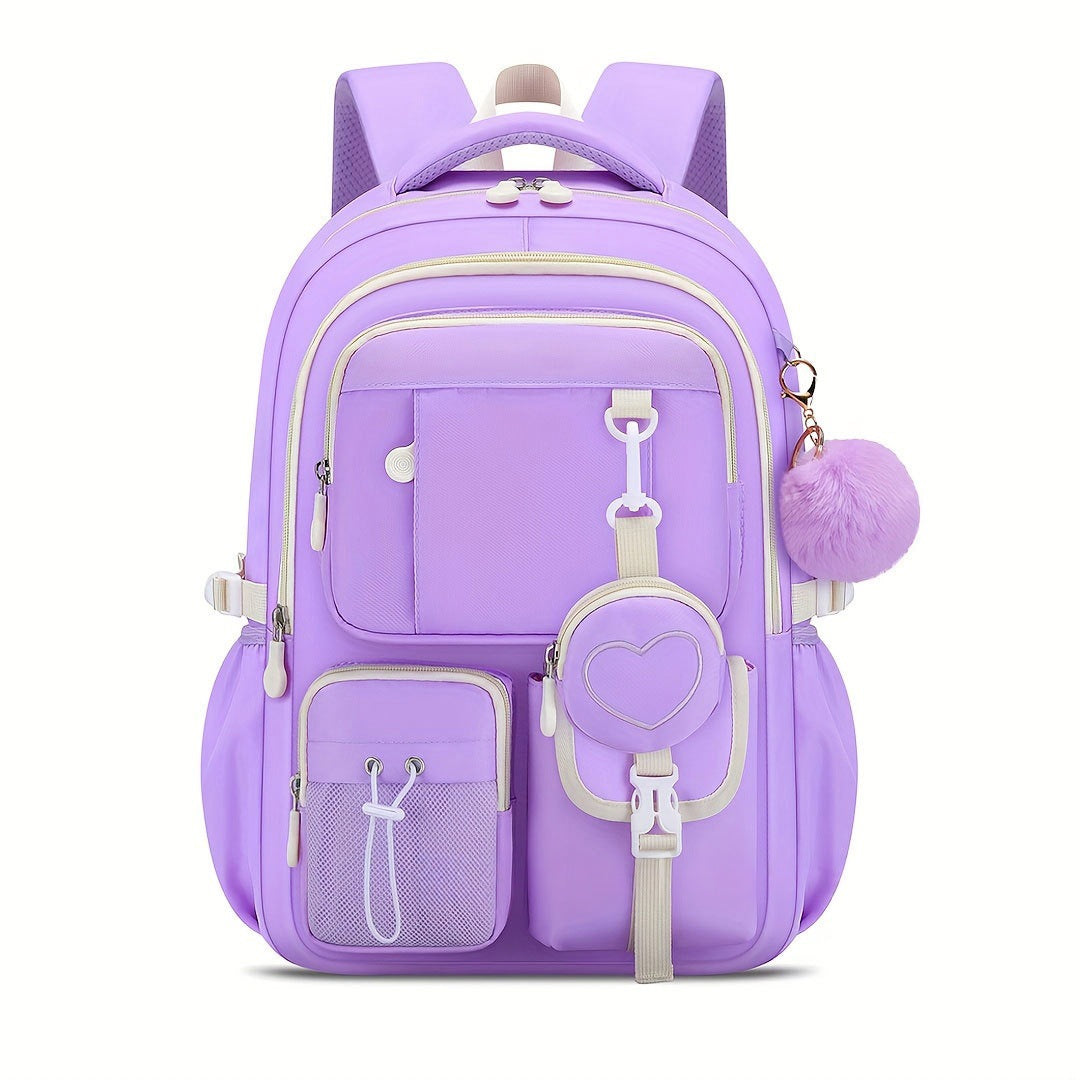 Three-piece Large Capacity Burden Alleviation Leisure Primary School Bag