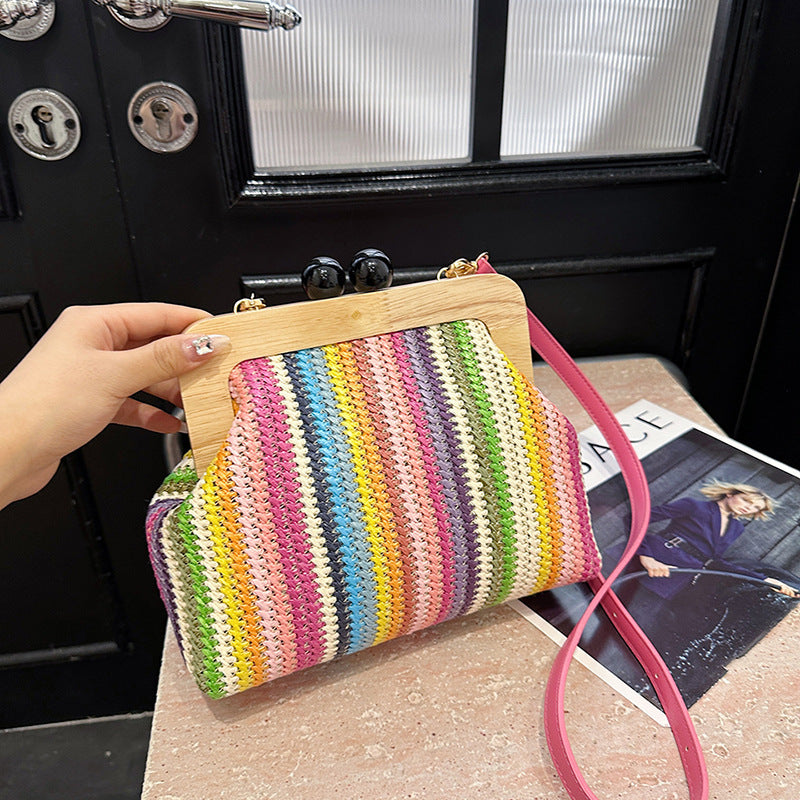 Fashion Popular Straw Western Style Refined Personalized Seaside Women's Messenger Bag