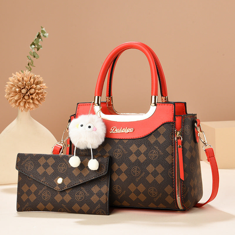 Simple High Sense Mother Fashionable Printed Shoulder Bags