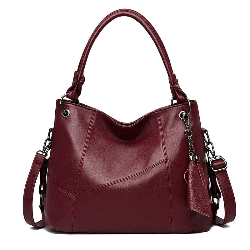 Big Fashion Mom Large Capacity Soft Leather Women's Messenger Bag