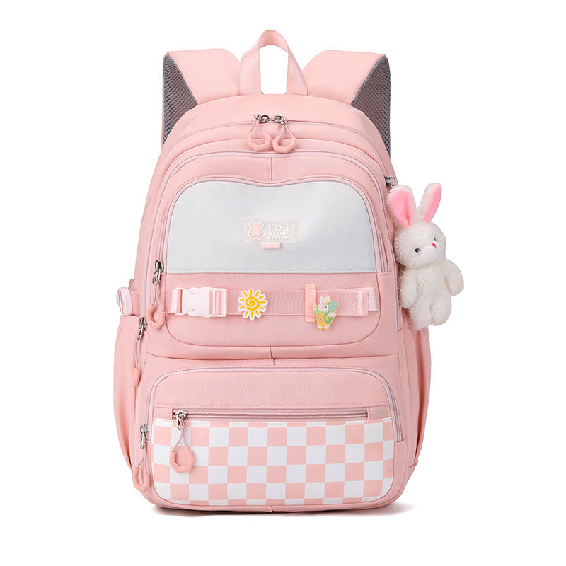 Sweet Light Soft Girly Style Korean High Quality Simple Large Leisure Backpack