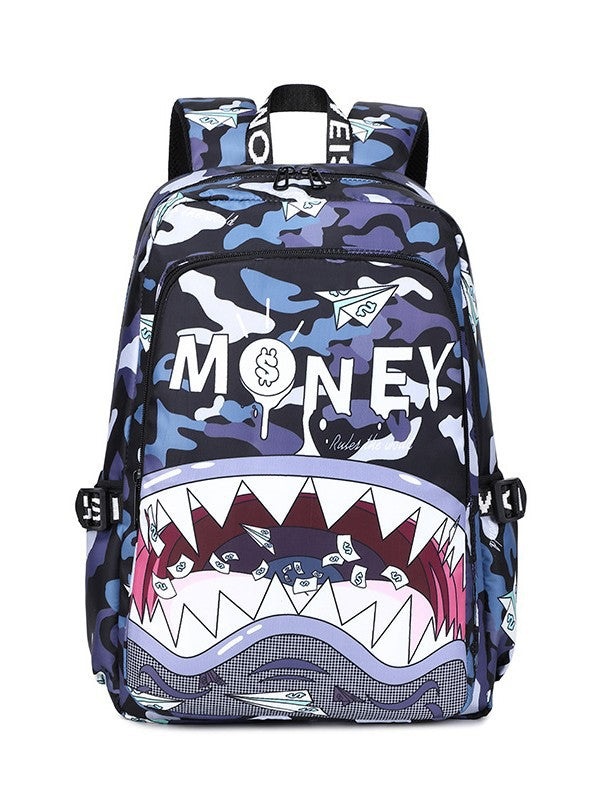 Shark Full Printed Secondary Lightweight Large Primary School Bag